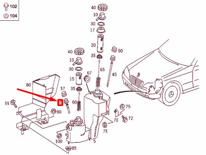 NEW MERCEDES-BENZ S W220 POWER STEERING TANK PROTECTIVE CAP A2203200159 ORIGINAL