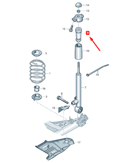 new volkswagen golf 5g mk7 rear shock absorber stop buffer 5q0511357k original