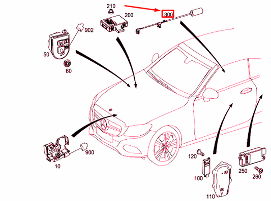 new mercedes-benz c-class w205 central console limit switch a2059050406 original