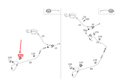 new mb cla c117 clutch line to transmission line fastener a0039957177 original