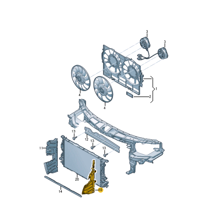 new audi a7 sportback 4g8 radiator left air duct 4g8121283t original