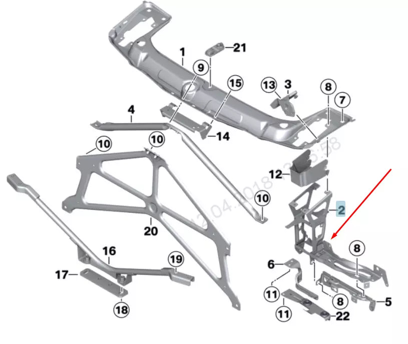 NEW BMW 1 F20 FRONT LEFT HEADLIGHT BRACKET 51647245791 7245791 2014