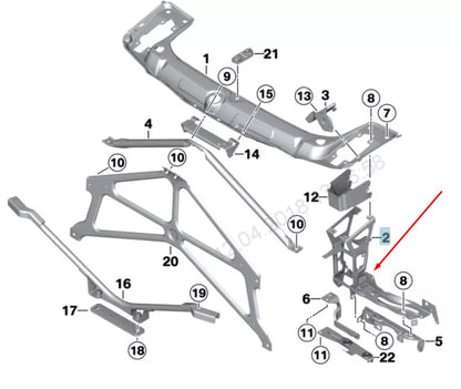 NEW BMW 1 F20 FRONT LEFT HEADLIGHT BRACKET 51647245791 7245791 2014