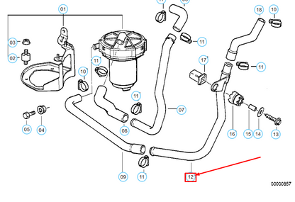 new bmw 7 e38 pressure hose assembly 11721741843 original