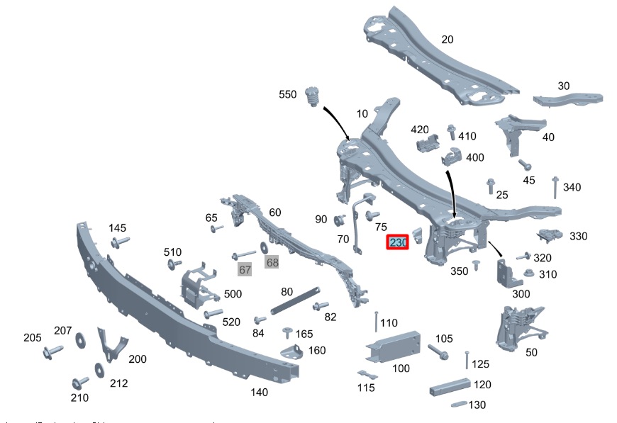 NEW MERCEDES-BENZ E W213 FRONT RIGHT AIR DUCT A2135051600 ORIGINAL
