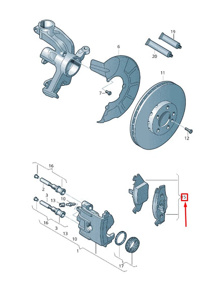 NEW VW BEETLE 5C FRONT BRAKE PADS 1S0698151B