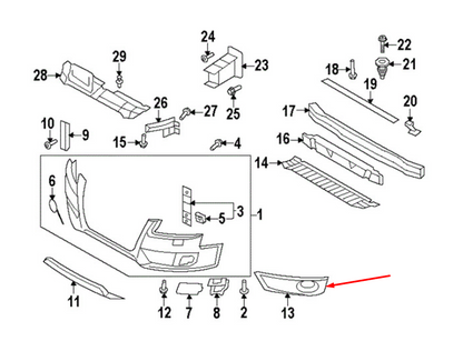 new audi a5 8t right fog light grille 8t080768201c 2011 original