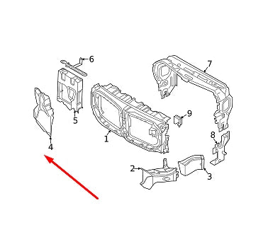 NEW BMW X6G06 FRONT LEFT AIR INTAKE GUIDE PART 51748070237 8070237 2021 ORIGINAL