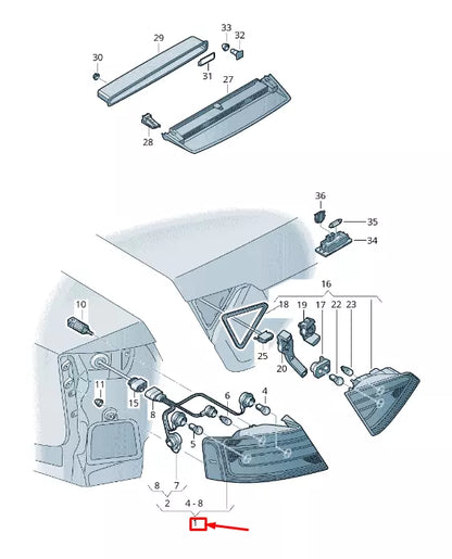NEW AUDI A5 SPORTBACK 8T REAR RIGHT TAILLIGHT 8T8945096F ORIGINAL