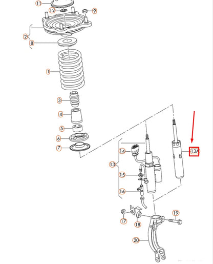 NEW AUDI A6 C7 FRONT GAS SHOCK ABSORBER 4G0413031D ORIGINAL