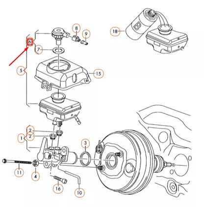 NEW AUDI A4 B8 BRAKE FLUID RESERVOIR CAP 8K0611357