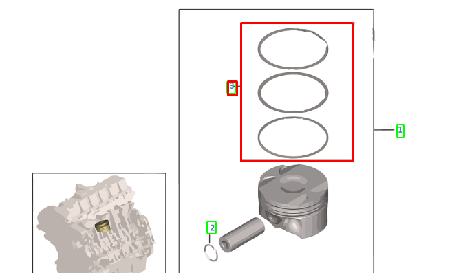 new bmw 1 e87 repair kit piston rings 11257541469 original