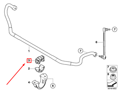 new bmw 3 e90 front sway bar bushing 31352283968 2283968 original