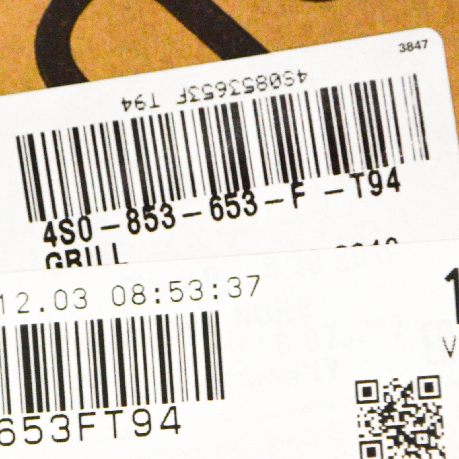 NEW AUDI R8 4S FACELIFT FRONT BUMPER GRILLE 4S0853653FT94 ORIGINAL