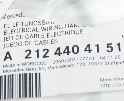 NEW MERCEDES-BENZ E W212 FRONT BUMPER WIRING HARNESS A2124404151 ORIGINAL
