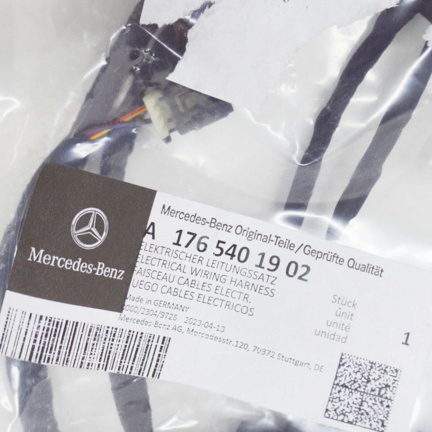 NEW MB A W176 FRONT BUMPER PDC WIRING HARNESS A1765401902 ORIGINAL