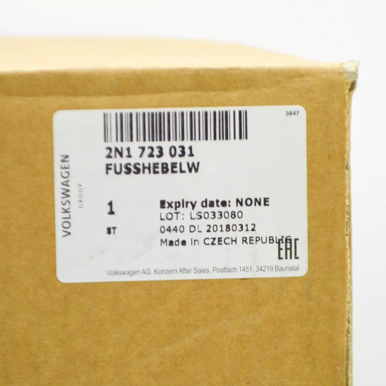 NEW VOLKSWAGEN CRAFTER FLATBED SZ BRAKE AND CLUTCH PEDAL LHD 2N1723031