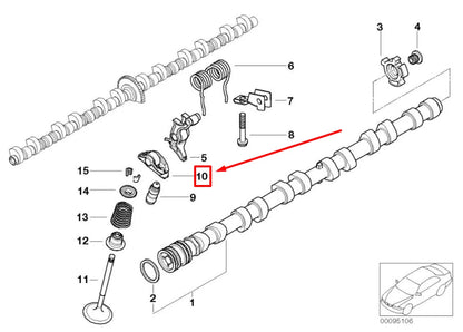 NEW BMW 5 E60 ENGINE ROCKER ARM 7530980 11337530980 ORIGINAL