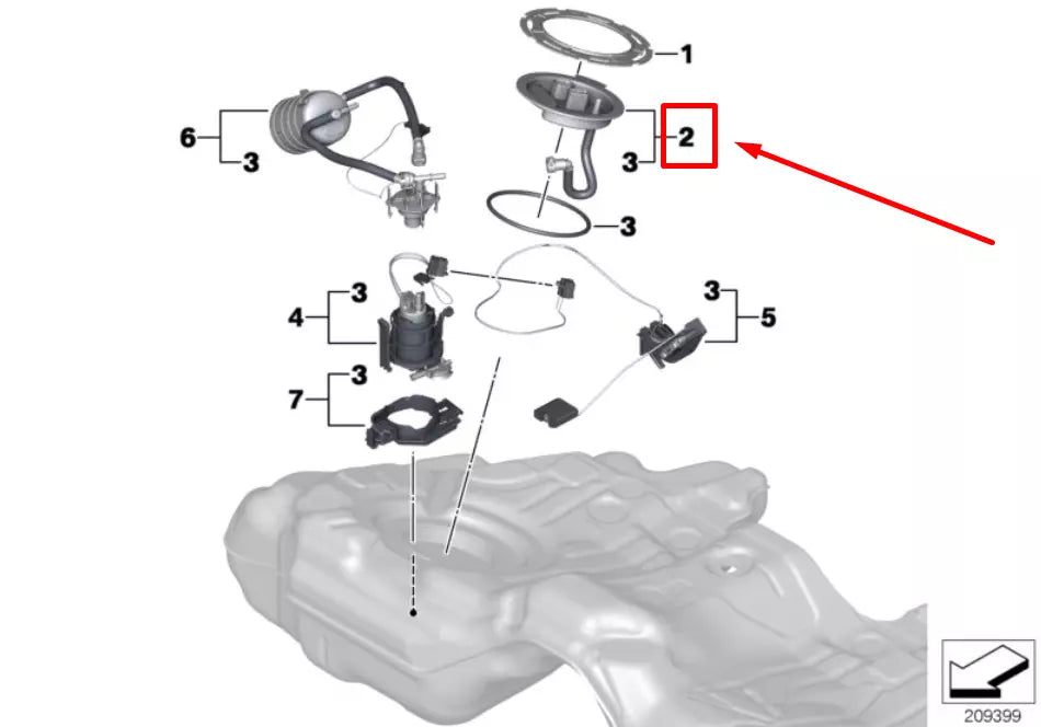 NEW BMW 7 F01, F02 FLANGE COVER REPAIR KIT 7217265 16117217265 ORIGINAL