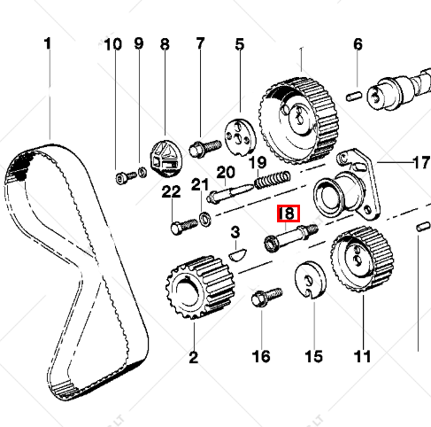 new bmw 3 e30 timing tensionier mounting screw 11311272433 1272433 original