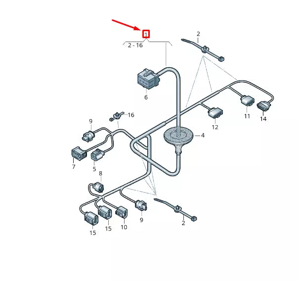 NEW VW TRANSPORTER T6 ADDITIONAL HEATER UNIT WIRING HARNESS 7E0971478EA
