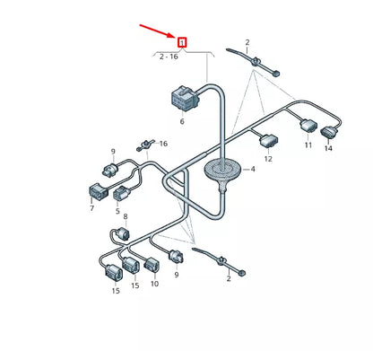 NEW VW TRANSPORTER T6 ADDITIONAL HEATER UNIT WIRING HARNESS 7E0971478EA