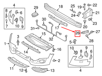 new audi a4 allroad b8 front right bumper guide 8k0807284d original