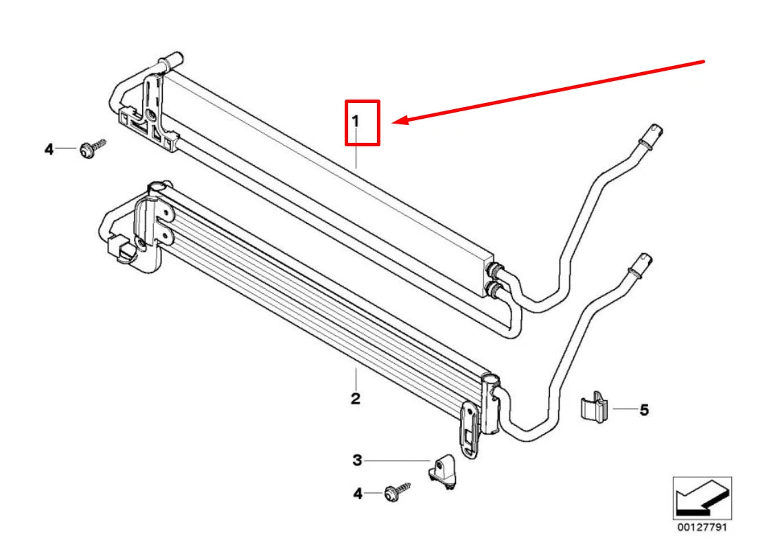 NEW BMW 5 E60 POWER STEERING COOLER 17217559960 7559960 ORIGINAL