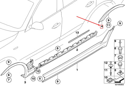 NEW BMW X3 E83 REAR RIGHT WHEEL ARCH COVER 51713330868 3330868 ORIGINAL