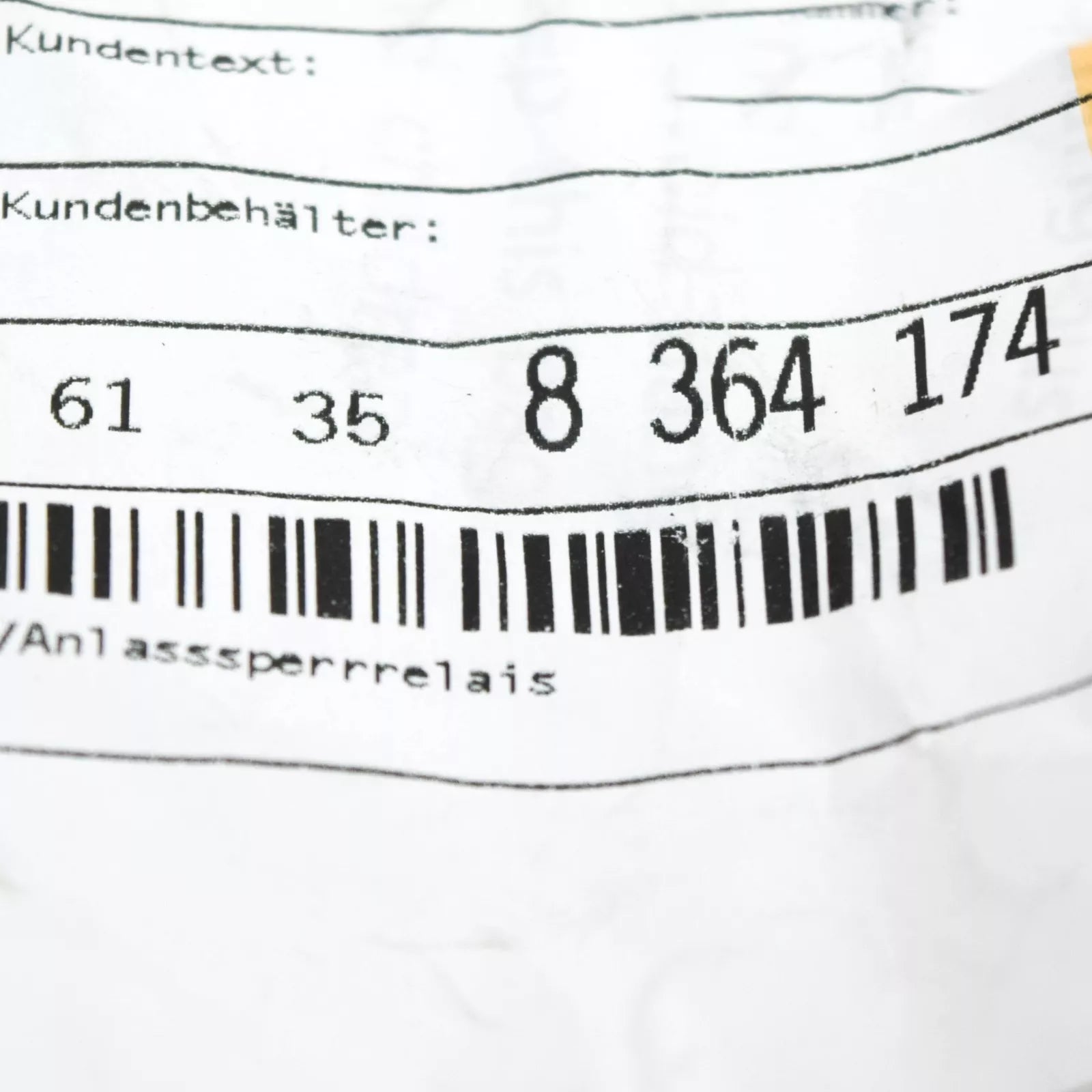 NEW BMW 3 E36 STARTER INTERLOCK RELAY 61358364174 8364174 ORIGINAL