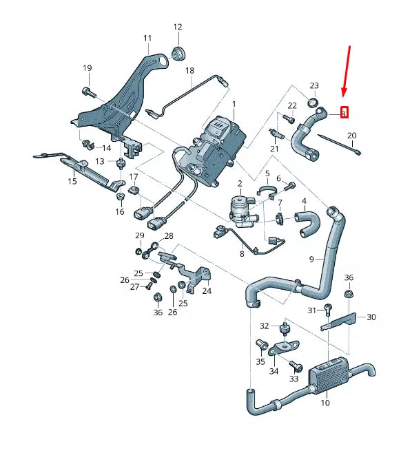 NEW VW TOUAREG 7P MK2 AUXILIARY HEATER SILENCER 7P0819194