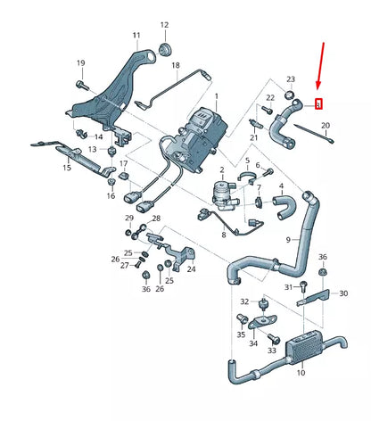 NEW VW TOUAREG 7P MK2 AUXILIARY HEATER SILENCER 7P0819194