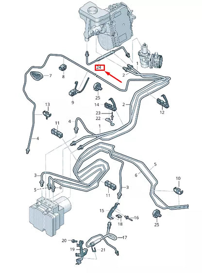 NEW AUDI A6 4A C8 BRAKE PIPE RHD 4K2614719A