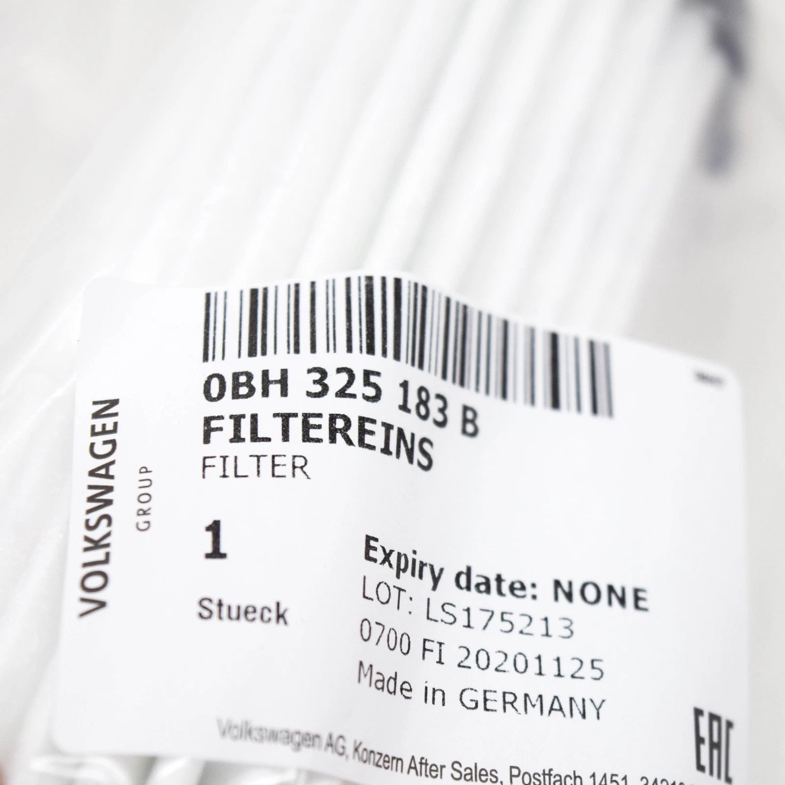 NEW AUDI R8 42 OIL FILTER 0BH325183B ORIGINAL