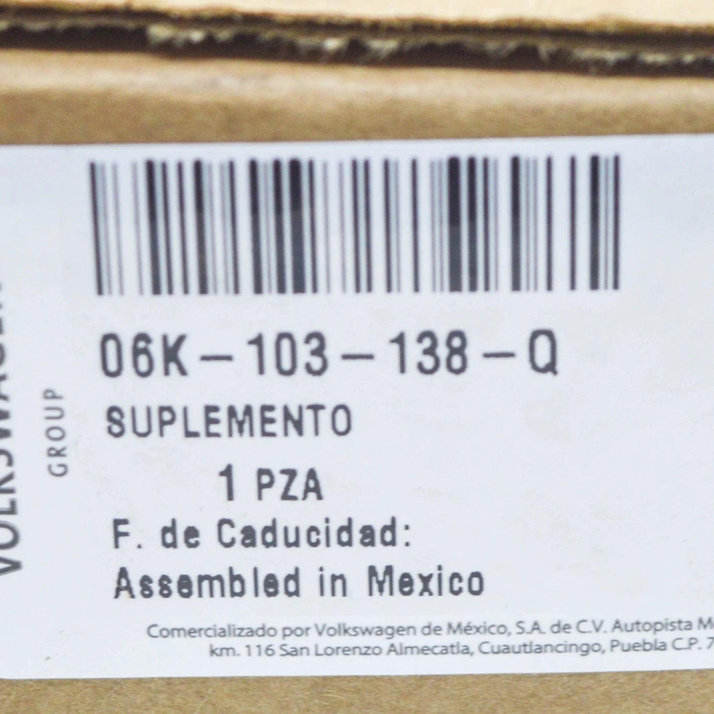 NEW VW BEETLE A5 ENGINE OIL SUMP BAFFLE INSERT 06K103138Q