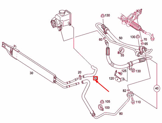 NEW MERCEDES-BENZ VITO W639 COOLING PIPE- PUMP MOLDED HOSE A6394661381