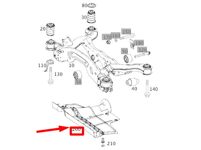 new mercedes-benz cla c117 rear axle support trim panel a2463520391 original