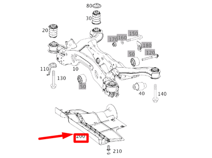 new mercedes-benz cla c117 rear axle support trim panel a2463520391 original