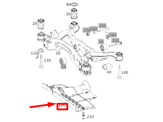 new mercedes-benz cla c117 rear axle support trim panel a2463520391 original