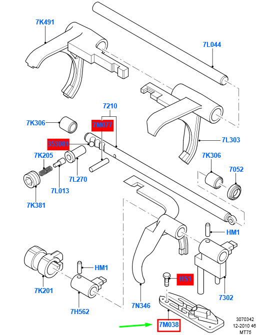 new ford ranger t6 mk1 manual transaxle selector plate gate 1861680 original