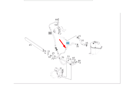 NEW MERCEDES-BENZ S W222 OIL LOW PRESSURE LINE A2223201853 ORIGINAL