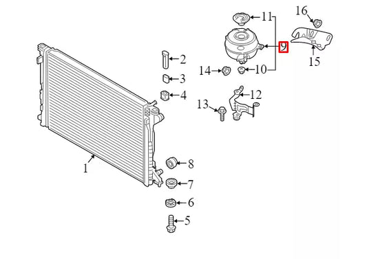 NEW AUDI A6 C8 AVANT ENGINE COOLANT EXPANSION TANK 4K0121405AC