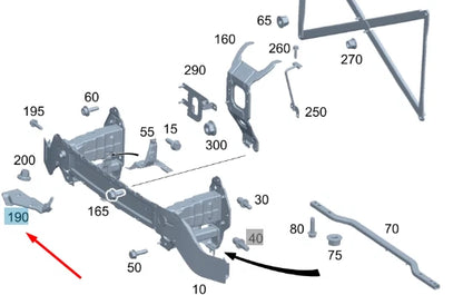 NEW MERCEDES-BENZ GLE W167 FRONT SLAM PANEL BRACKET A1673203101 2019 ORIGINAL