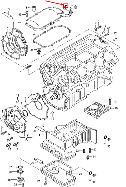 NEW AUDI A4 ALLROAD B8 ENGINE AIR HOSE 057103493A ORIGINAL