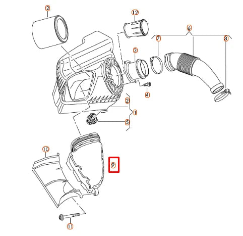 NEW AUDI A6 C6 RIGHT AIR INTAKE DUCT 4G0129624D