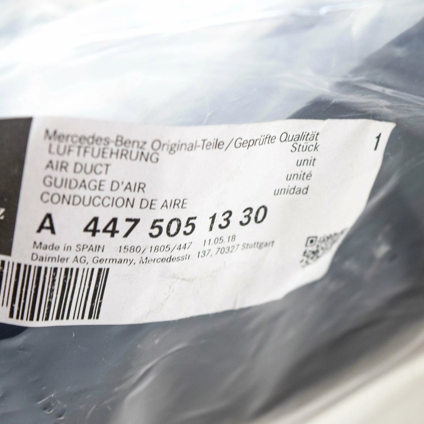 NEW MERCEDES-BENZ VITO W447 RIGHT AIR DUCT A4475051330
