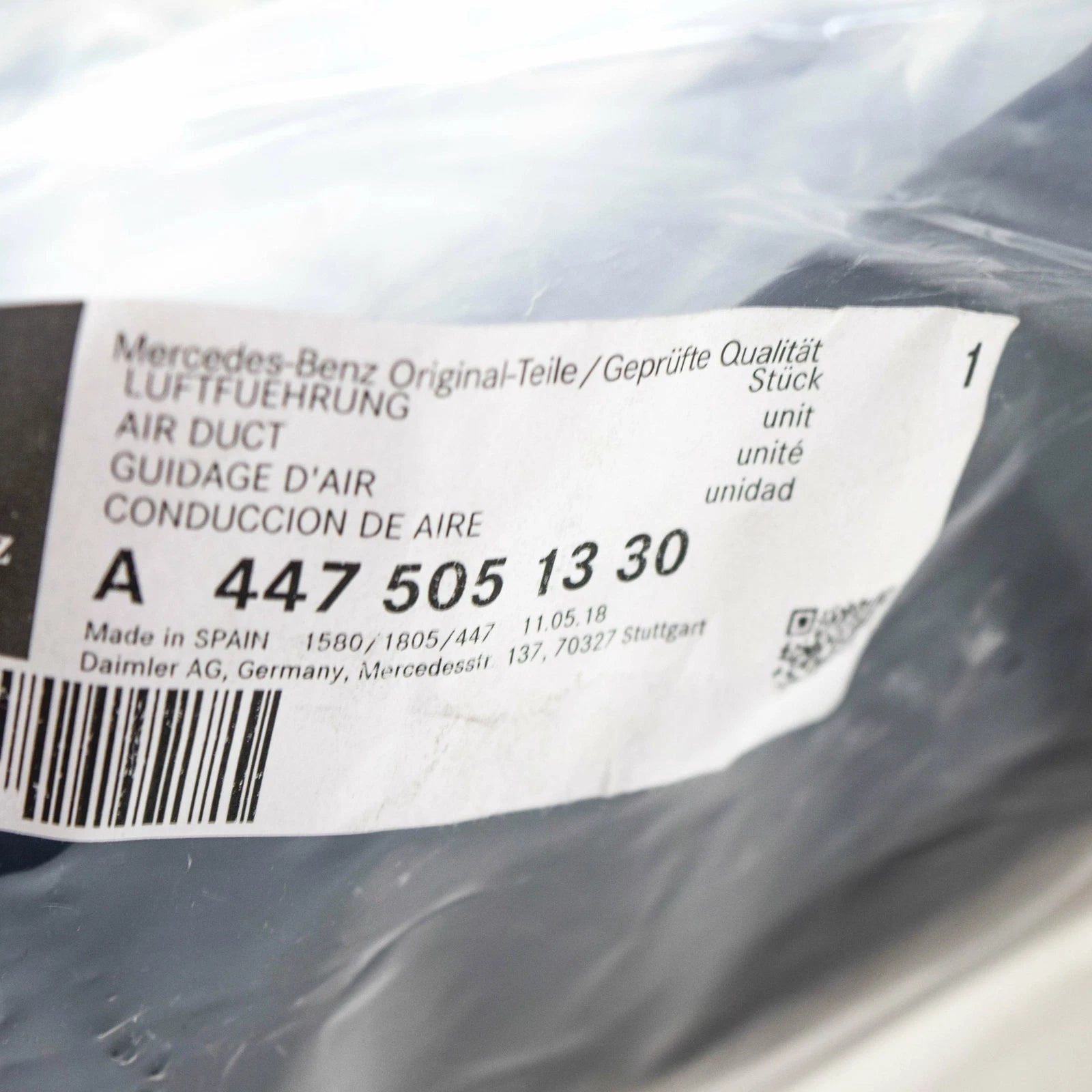 NEW MERCEDES-BENZ VITO W447 RIGHT AIR DUCT A4475051330