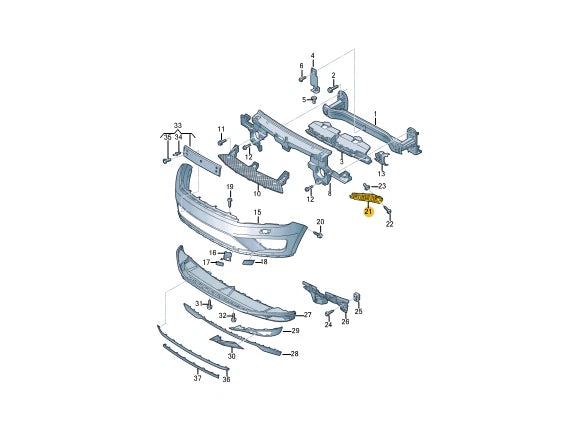 NEW VOLKSWAGEN TOUAREG 7P FRONT LEFT BUMPER BRACKET 7P6807183G