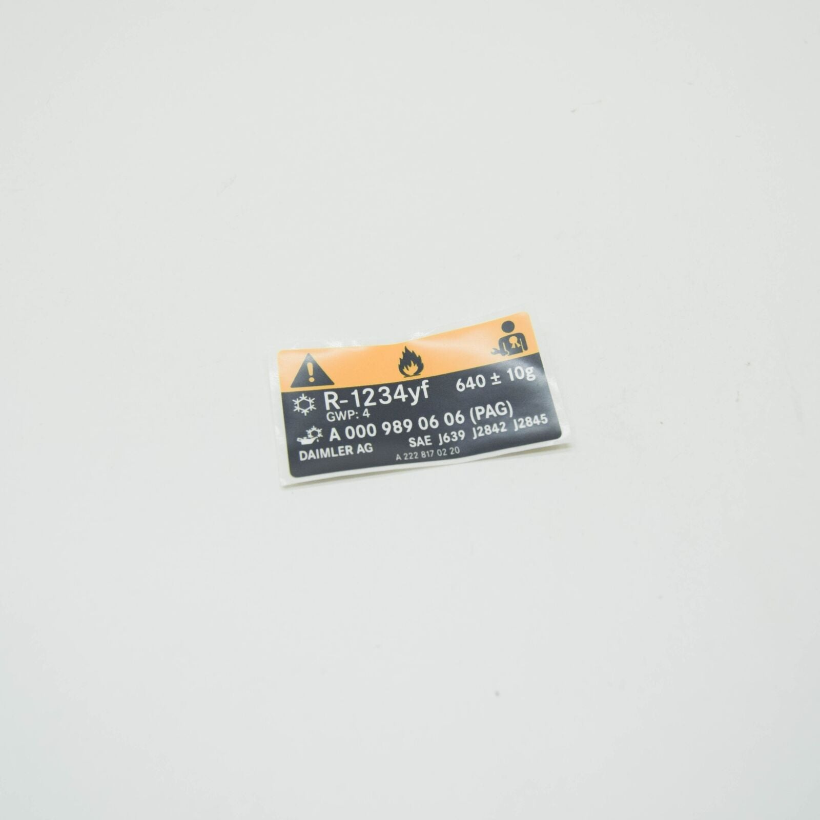 NEW MERCEDES-BENZ S W222 INFORMATION LABEL A2228170220 ORIGINAL