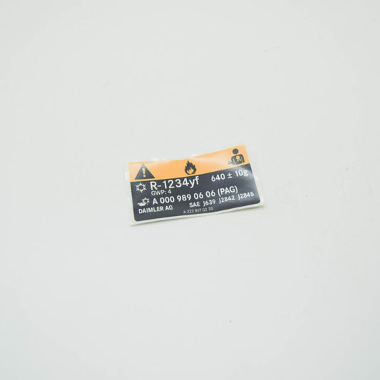 NEW MERCEDES-BENZ S W222 INFORMATION LABEL A2228170220 ORIGINAL